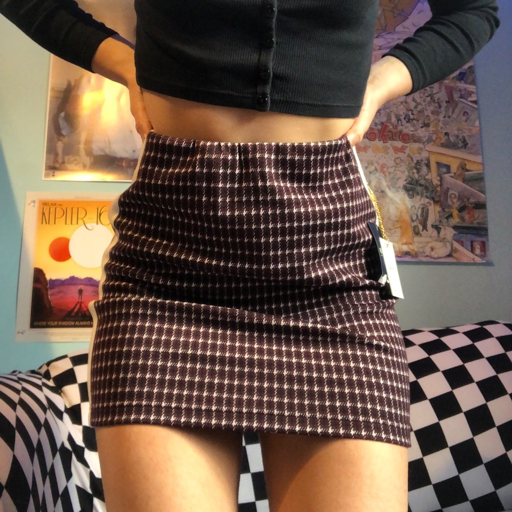 Maroon mini Skirt